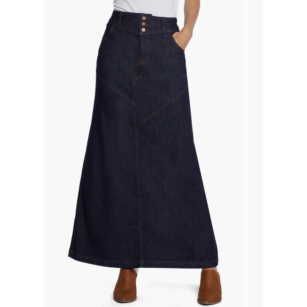 Wash Lab - Denim Denim Maxi Skirt - Size 32